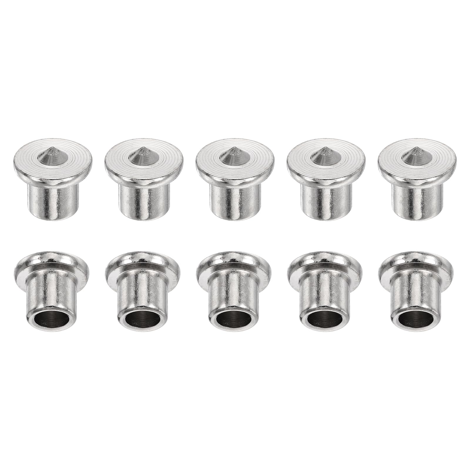 sourcing map 10Pcs Hollow Dowels Tenon Center Transfer Plugs, 3/8 Inch (10mm) Dowel Centering Pins, Drilling Hole Tool with Sharp Point for Woodworking Tool Accessories, Black