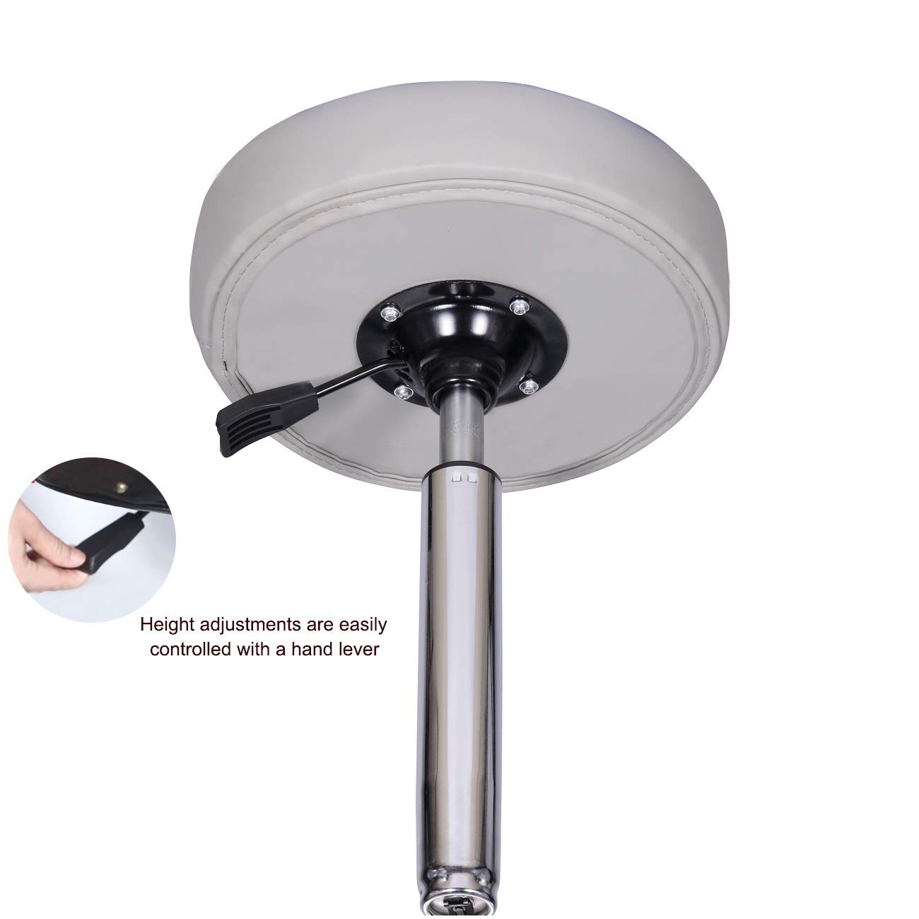 Taburete giratorio ajustable, taburetes hidráulicos de metal rodante resistente para cocina, peluquería, peluquería, peluquería, spa, bar, oficina, masaje, garaje, altura de mostrador 8