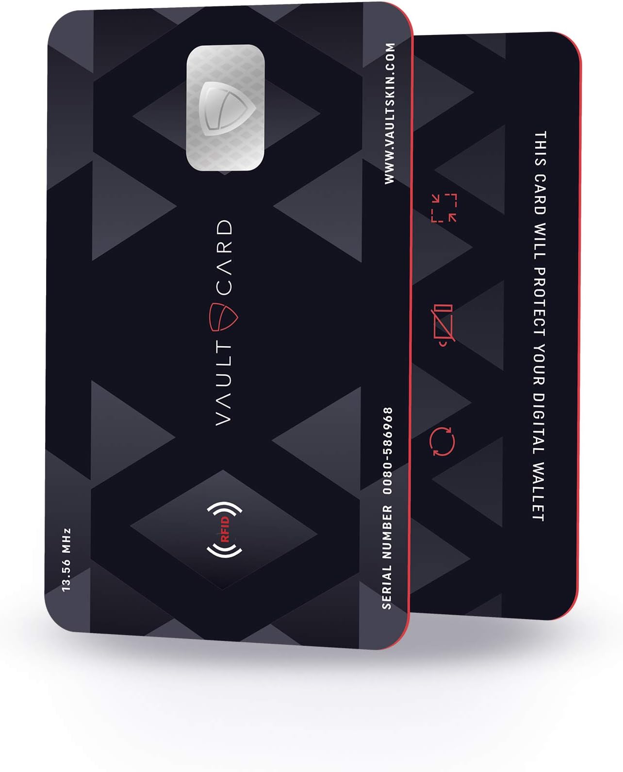 VAULTCARD - RFID Blocking & Jamming Credit & Debit Card Protection for Wallet and Passport - Superior NFC Anti-Theft, Patented Multi-Card Defense