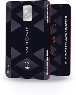 VAULTCARD - RFID Blocking & Jamming Credit & Debit Card Protection for your wallet and passport/NFC Jamming card, protects several cards at the same time