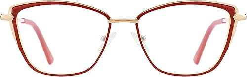 Miniatura 1 de TIJN Elegantes lentes de bloqueo de luz azul de metal Cateye para mujeres y hombres (Ginevra)