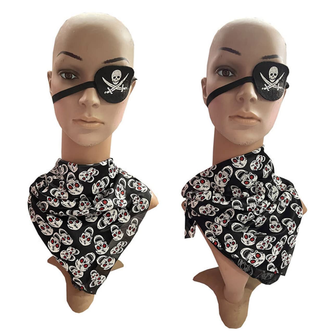 VALICLUD 5piezas Bufanda Bandana De Halloween Patrón De Calavera Pañuelo Fantasmal Para Fiesta y Mascarada Accesorio De Moda Unisex