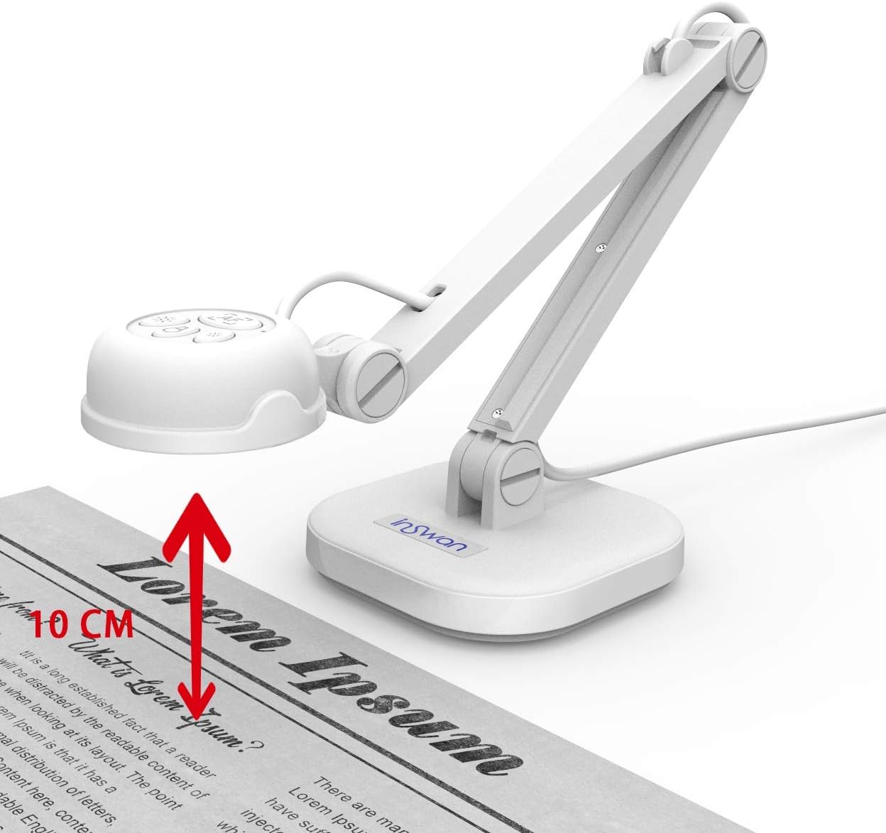 Exclusive Discount 80% Offer INSWAN INS-1 Tiny 8MP (4K 4:3) USB Document Camera with Auto-Focus and LED Supplemental Light, Excellent for Distance Education and Web Conferencing