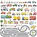 Decowall DA-1404 The Road and Cars Kids Wall Decals Wall Stickers Peel and Stick Removable Wall Stickers for Kids Nursery Bedroom Living Room (Large)