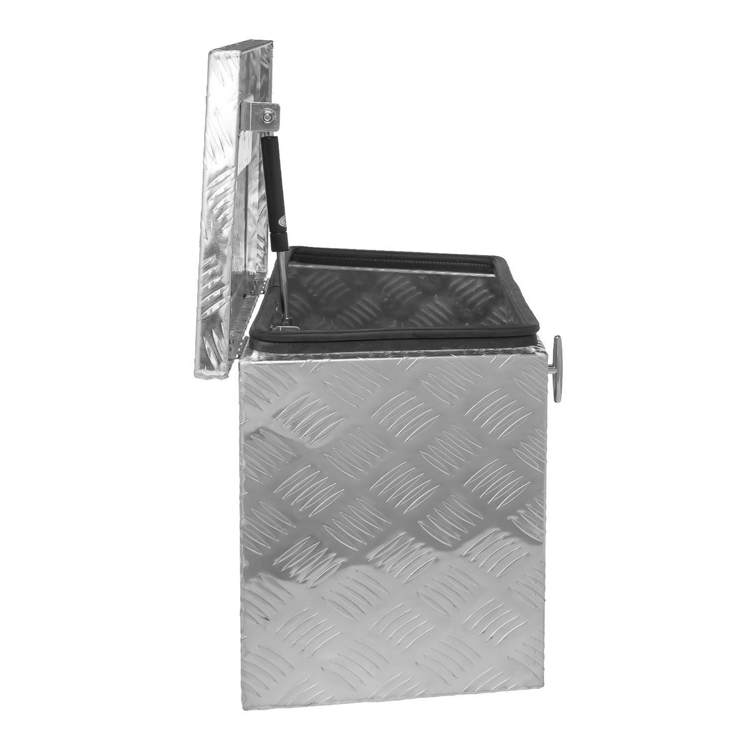 ALUBOX Riffelblech Deichselbox für PKW Anhänger - Anhängerbox 1,5 mm Aluminium 62/50 x 36 x 29 cm