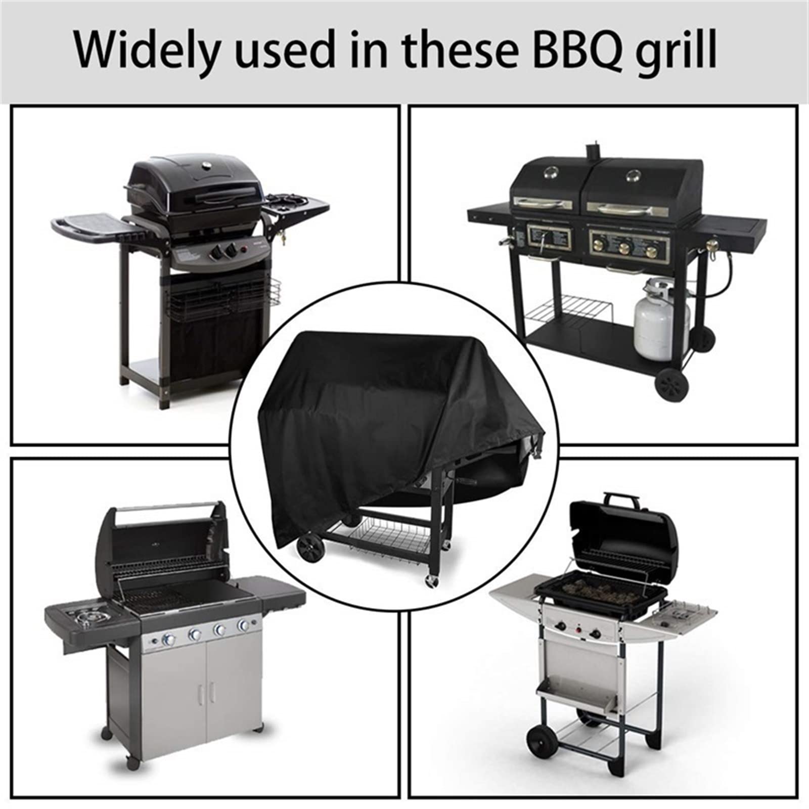 IWBR Wodoodporna osłona na grilla grill osłona przeciwpyłowa deszcz UV na węgiel drzewny elektryczny grill akcesoria do grilla ogród na zewnątrz (Color : S)