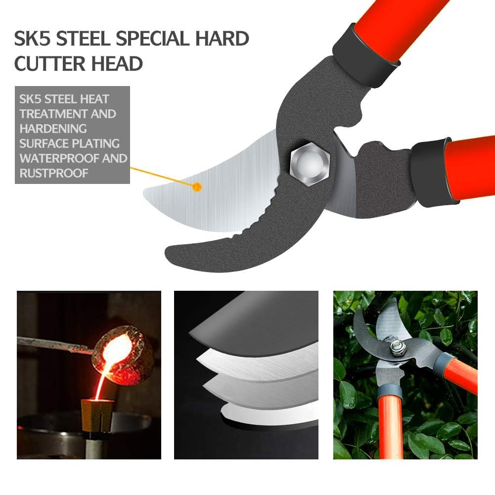 STHITI Professional Ratchet Anvil Lopper with Compound Action, Sturdy Telescopic Handles with Extra Leverage Garden Pruning Tree Hedge Branch Cutter Garden Lopper - Pruning Tool (SMALL) - Image 2 thumbnail