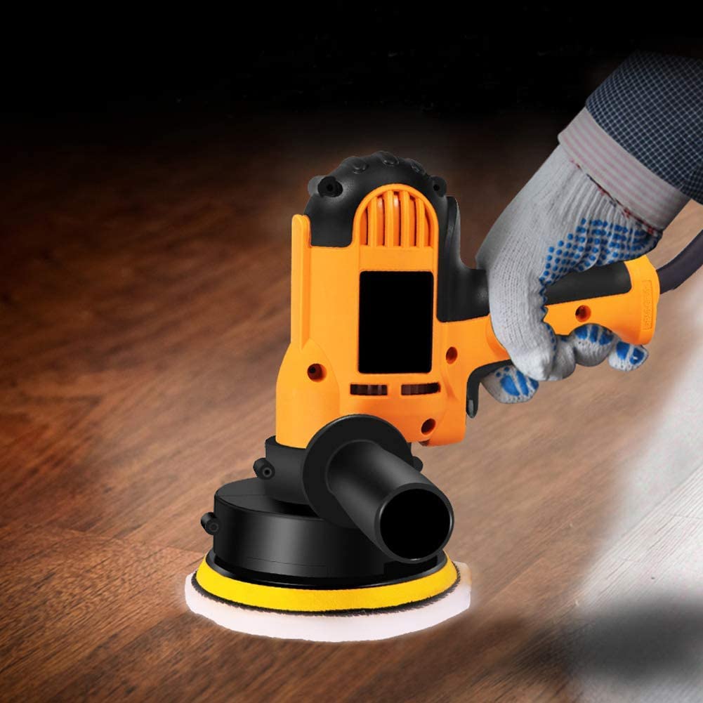 Lucidatrice per auto elettrica 700W Lucidatrice portatile levigatrice rotativa da carrozzeria disco 125 mm 6 Velocità Variabili 600-3700 giri/min
