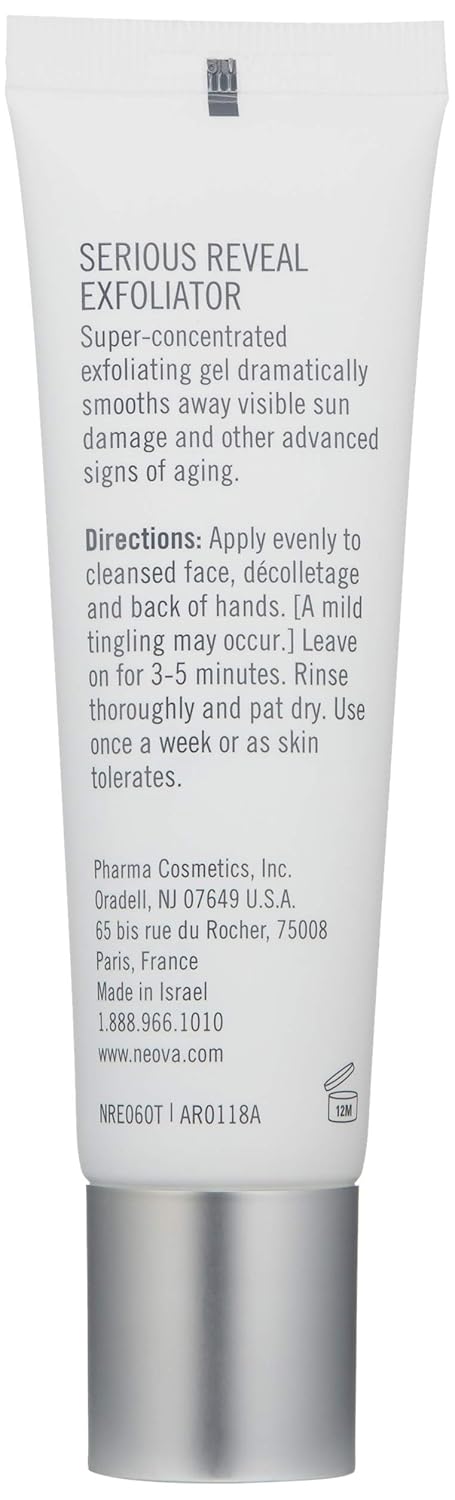NEOVA SmartSkincare Serious Reveal Exfoliator 20% Glycolic stimulates cell turnover, refines skin texture, and reduces pore size.