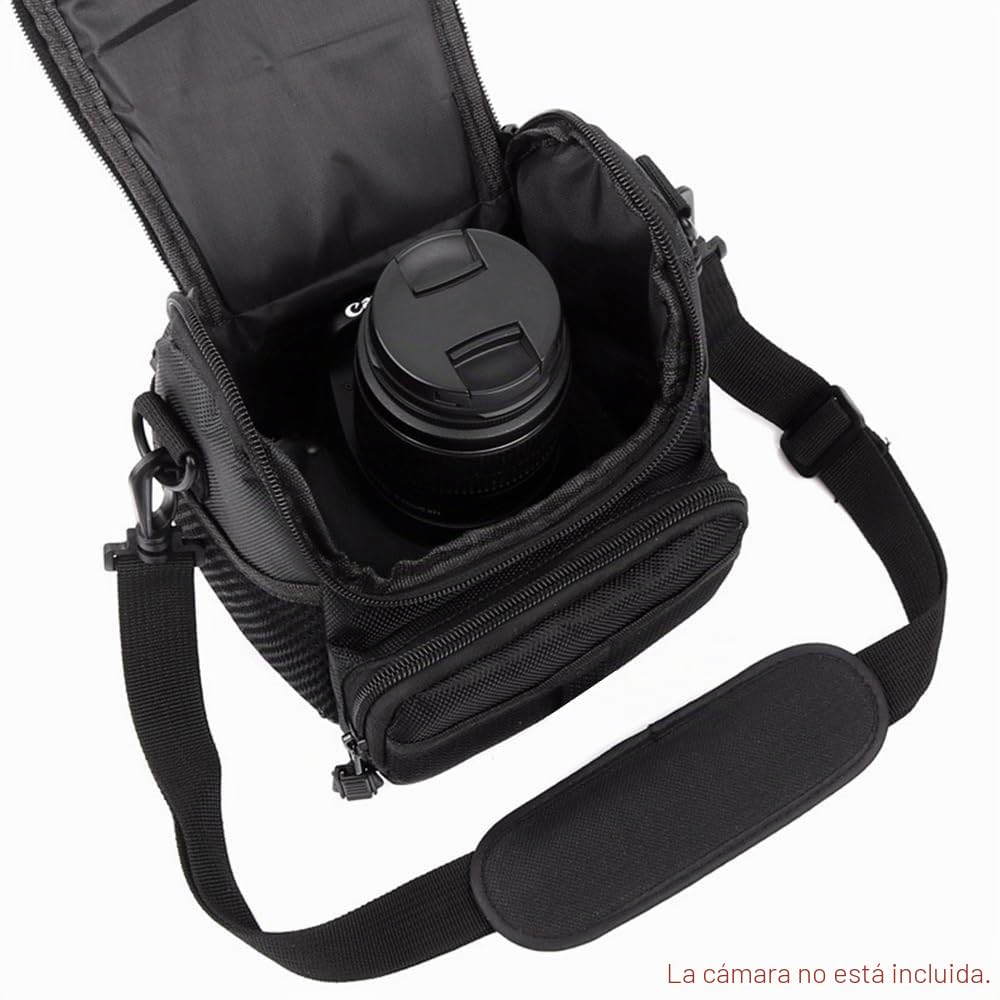 HUIOP Estuche para Cámara SLR/DSLR, Bolsa de Transporte de Hombro Acolchada, Accesorio de Fotografía Impermeable y Antichoque