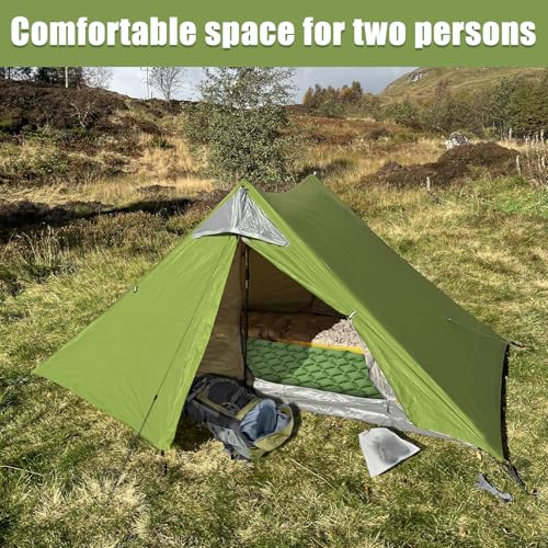 Image of Night Cat Ultralight Tent 1 Person for Professional Backpacker Hiker 2 LBS Only Lanshan Backpacking Bivvy Ground Tent Heavy Rain Waterproof Trekking Pole Not Included