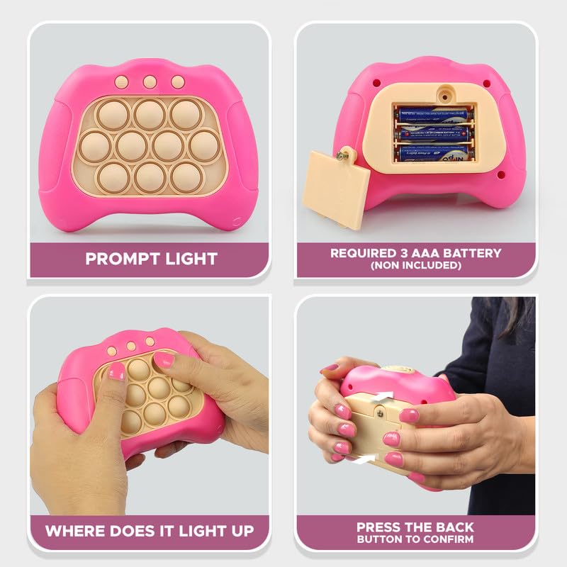 Image of NHR Pop It Intelligence Game Toy with Light & Sound for Kids, Pop It Bubble Push Game, Pop It Game Toy, Pop It Toy, Pop It Musical Toy,Fast Push Popit Multi Level Pop It Toy (Green)