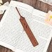Jeclist Personalized Leather Bookmarks for Reading Men Women, Custom Name Engraved Handmade PU Leather Bookmark for Book Lover, Gift for Mother, Friends, Book Lovers Reader(Light Brown)