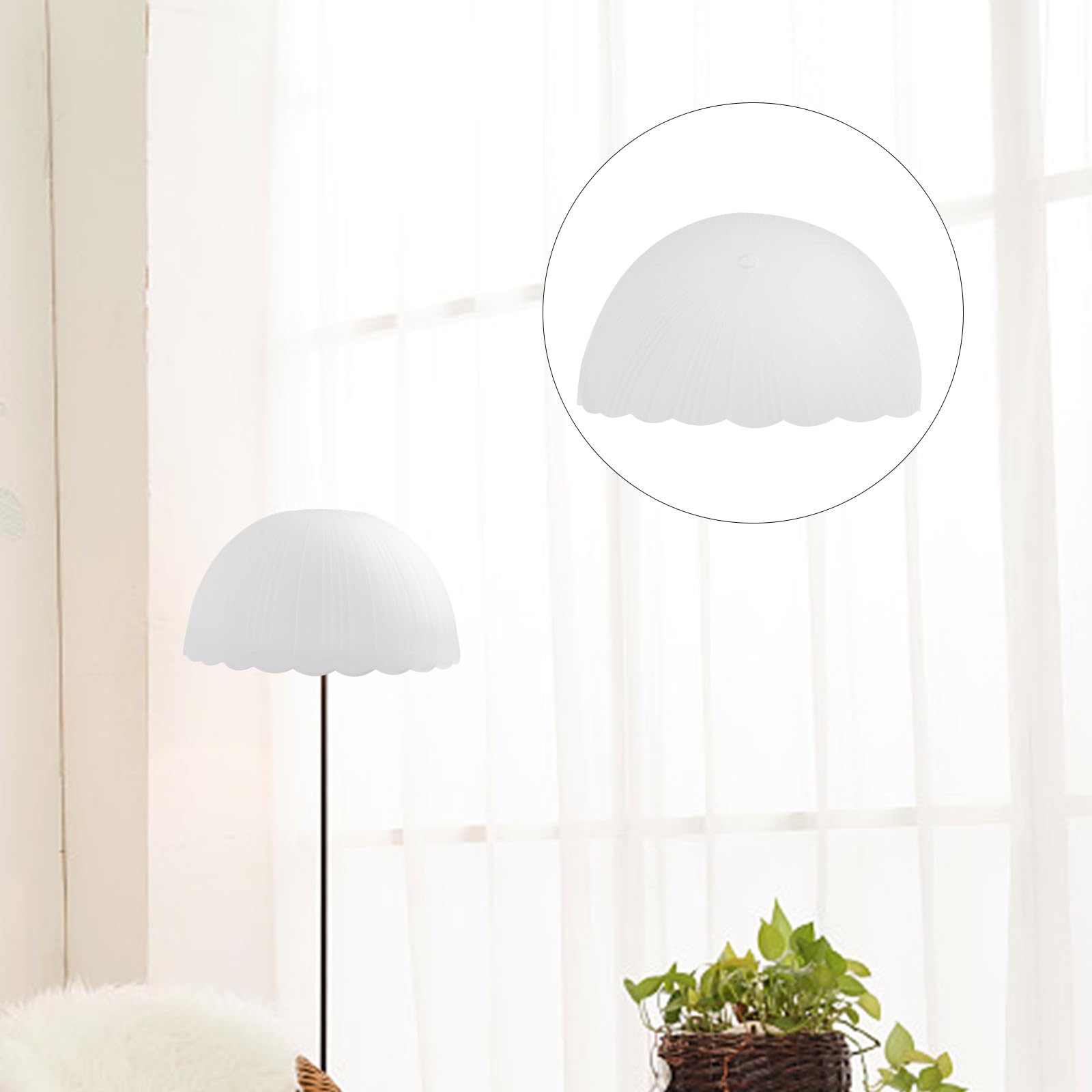 COHEALI Paralume in Vetro Bianco Opaco per Lampadario Soffitto, Copertura Lampada Rotonda Elegante e Riutilizzabile, Design Semplice e Confortevole per Casa