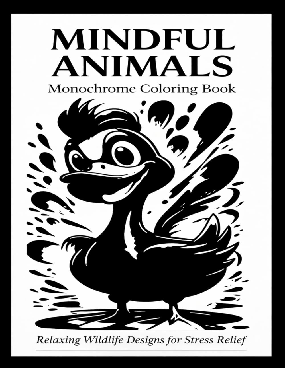 Monochrome Animals Volume 2: Coloring Book for Adults Relaxing Wildlife Designs for Stress Relief and Mindfulness