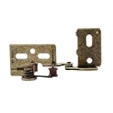 Snap Closing Semi-Concealed Hinges - Antique brass (pair) - 3/8 overlay