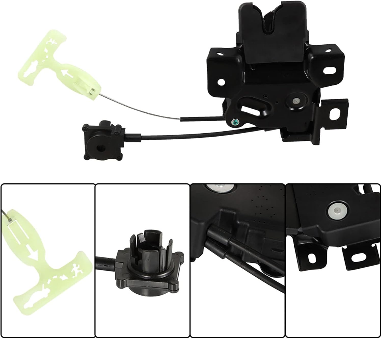 WFLNHB Rear Tailgate Trunk Deck Lid Latch Lock with Cable Replacement for 1R8Z5446318