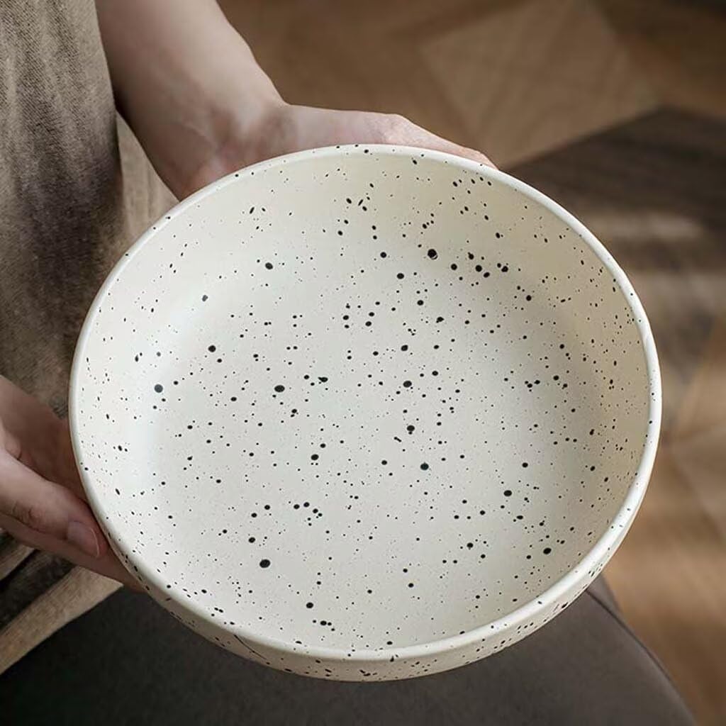 20 cm matowa glazura Ceic salaterka, pogrubiony talerz obiadowy do serwowania, Ele T i Slish Kitchen Dish