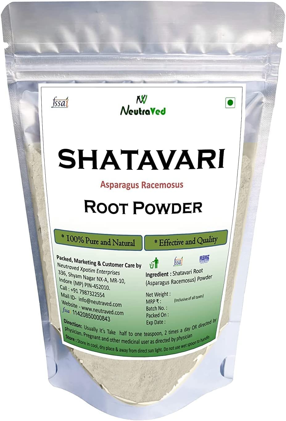 CROW Shatavari-Pulver, 100 g