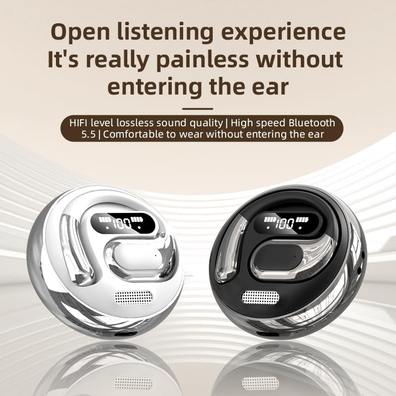 Wireless Earbuds with Bluetooth 5.5, 72-Hour Battery for iOS, Android & Windows – Ideal for Exercise, Running, Work & Travel (White) image 4