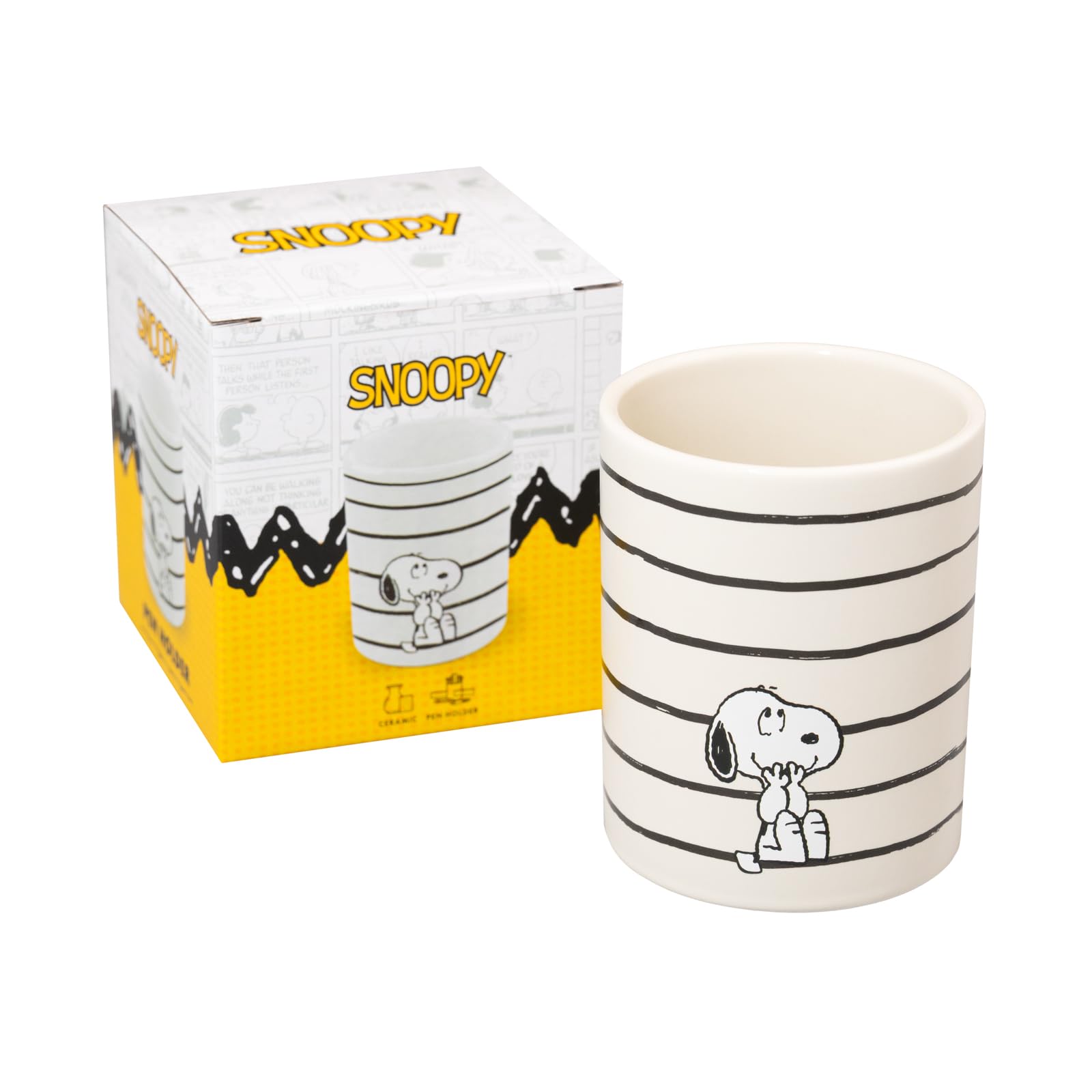 Grupo Erik Pen Holder For Desk - Snoopy Stationery, White - Image 2