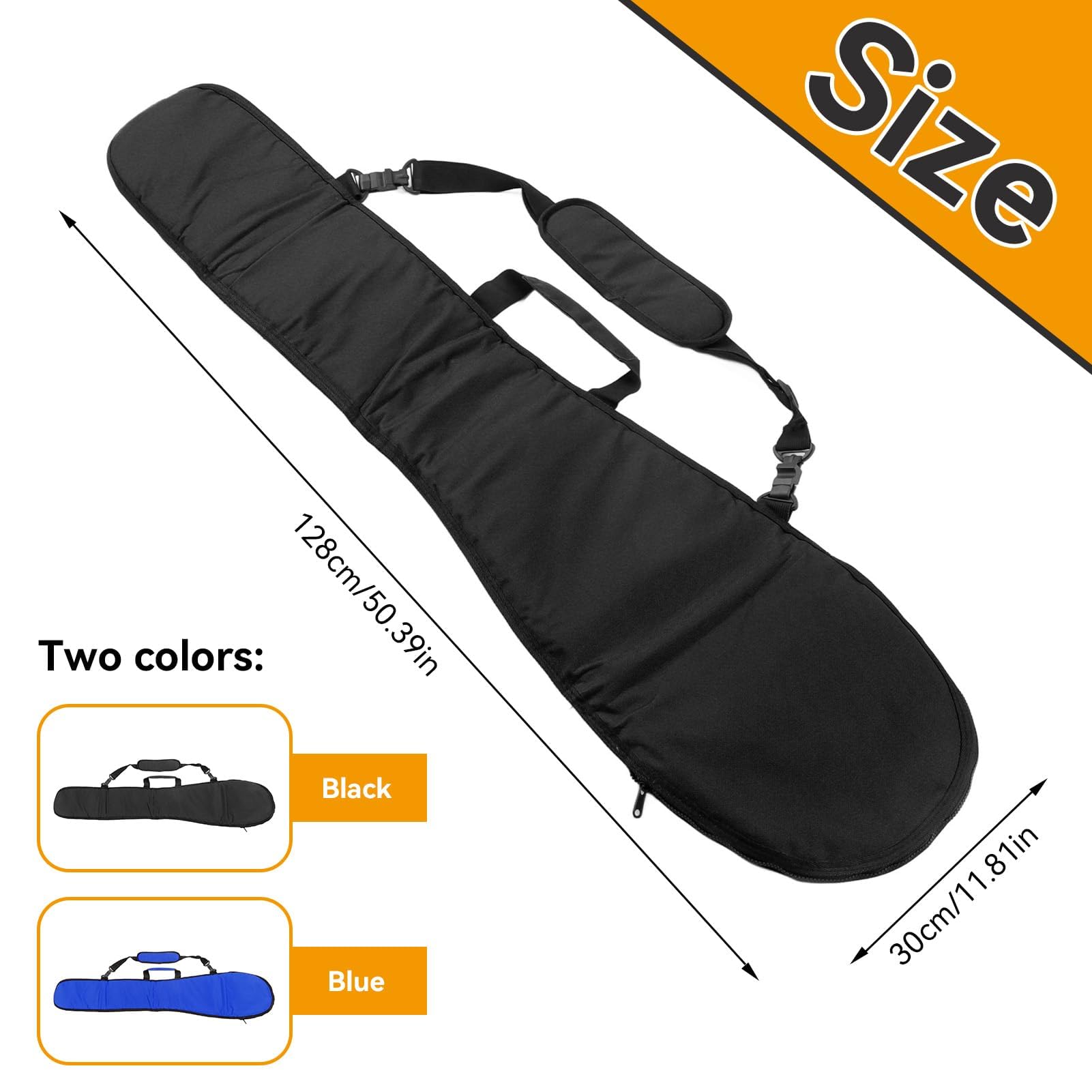 Sac de transport de pagaie, 11,81x50,39 pouces sac de rangement pagaie housse de pochette portable support de pagaie de bateau avec compartiments séparés pour la navigation de plaisance à rames