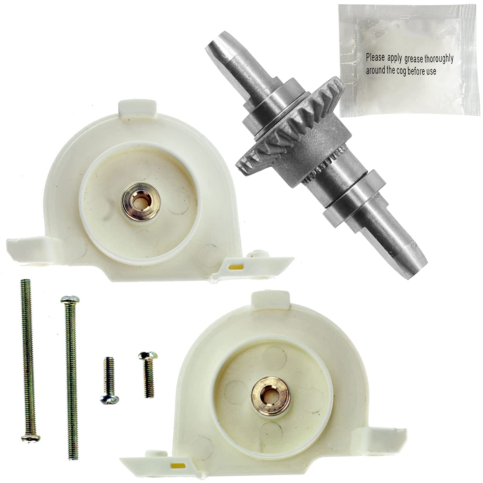 Spares2go Brushroll End Caps + Drive Cog Shaft Spindle & Bearings Compatible With Gtech Airram Vacuum Cleaner Ar01 Ar02 Ar03 Ar05 Dm001