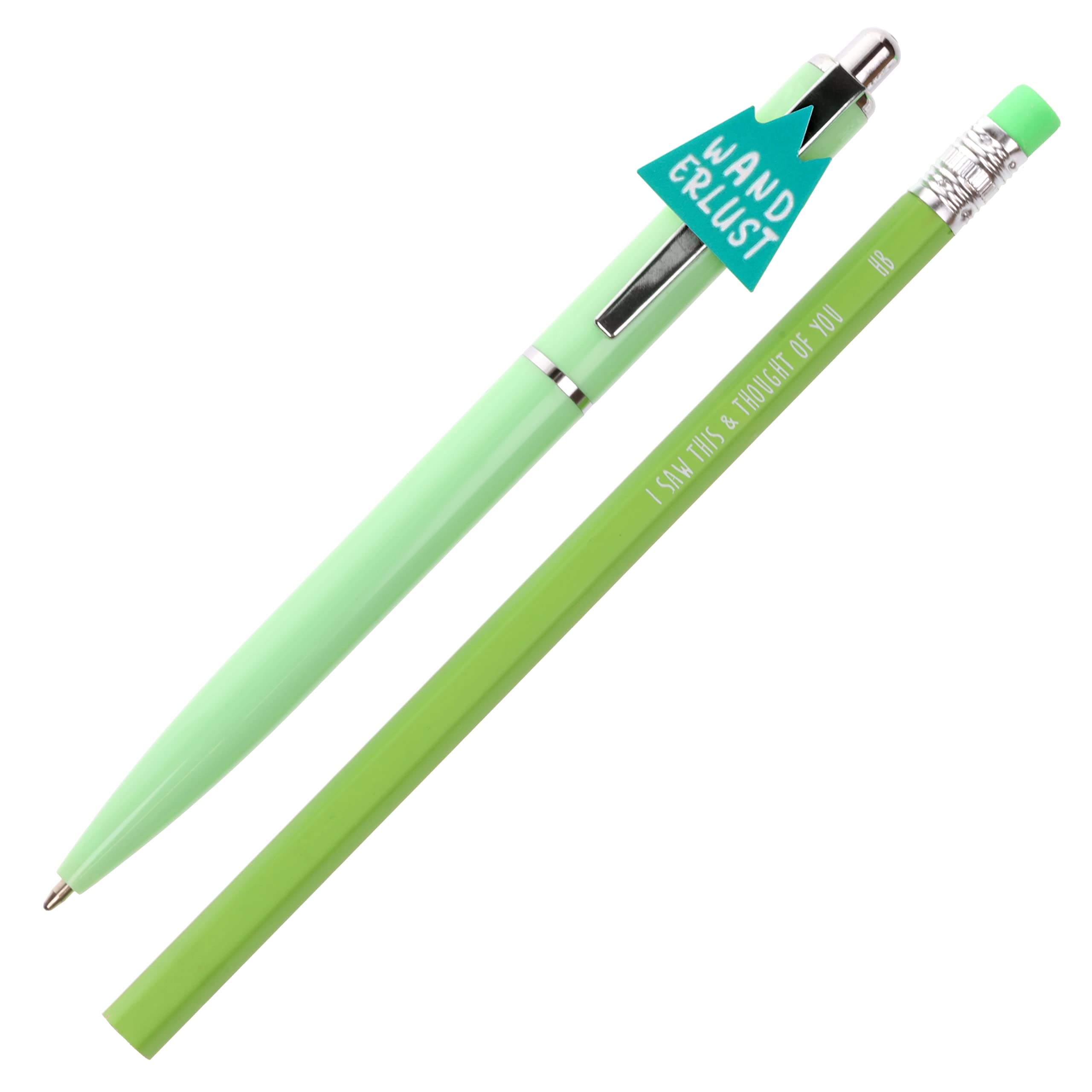 Stands Out, Supplying Outstanding Gifts Wanderlust Mountain Travel Pen and Pencil Set Kids Charm Topper School Stationary Kits Gift