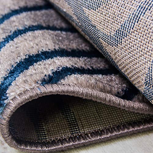 Tapis de salon rectangulaire synthétique antidérapant et tapis de chevet
