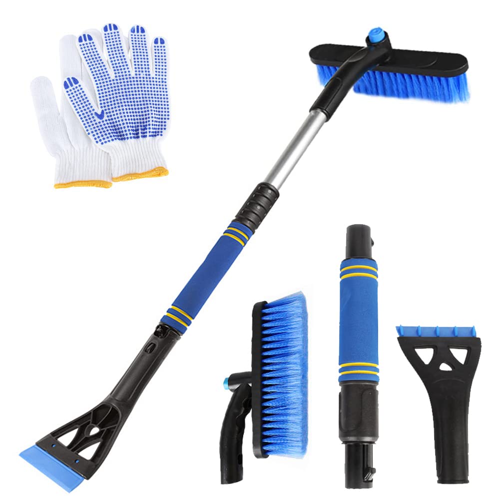 Amazon.co.jp: 雪かき スノーブラシ スクレーパー 伸縮式 スノッキー