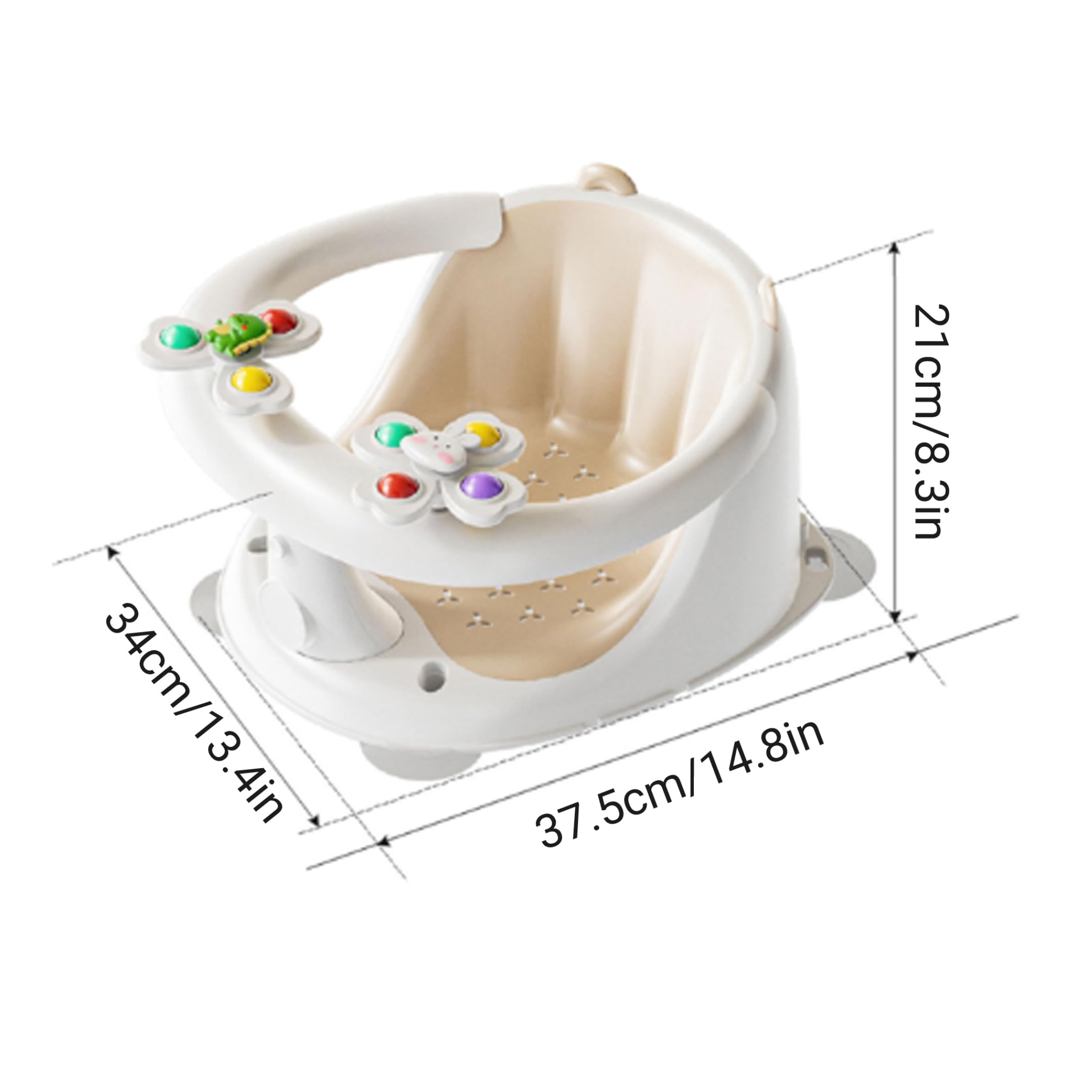 Asiento De Baño Para Bebés A Partir De 6 Meses, Silla De Baño Multifuncional Antivuelco Para Bebés Con Cojín Ergonómico De Tpe Para Bañarse, Sentarse Y Comer, Asiento A Partir De 6 Meses, Para