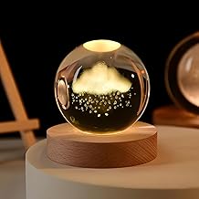 3D Cloud Rain Night Lamp, Creative Engraved Night Light, USB Table LED Wooden for Home Office Birthday Gift (Cloud Rain Warm White)