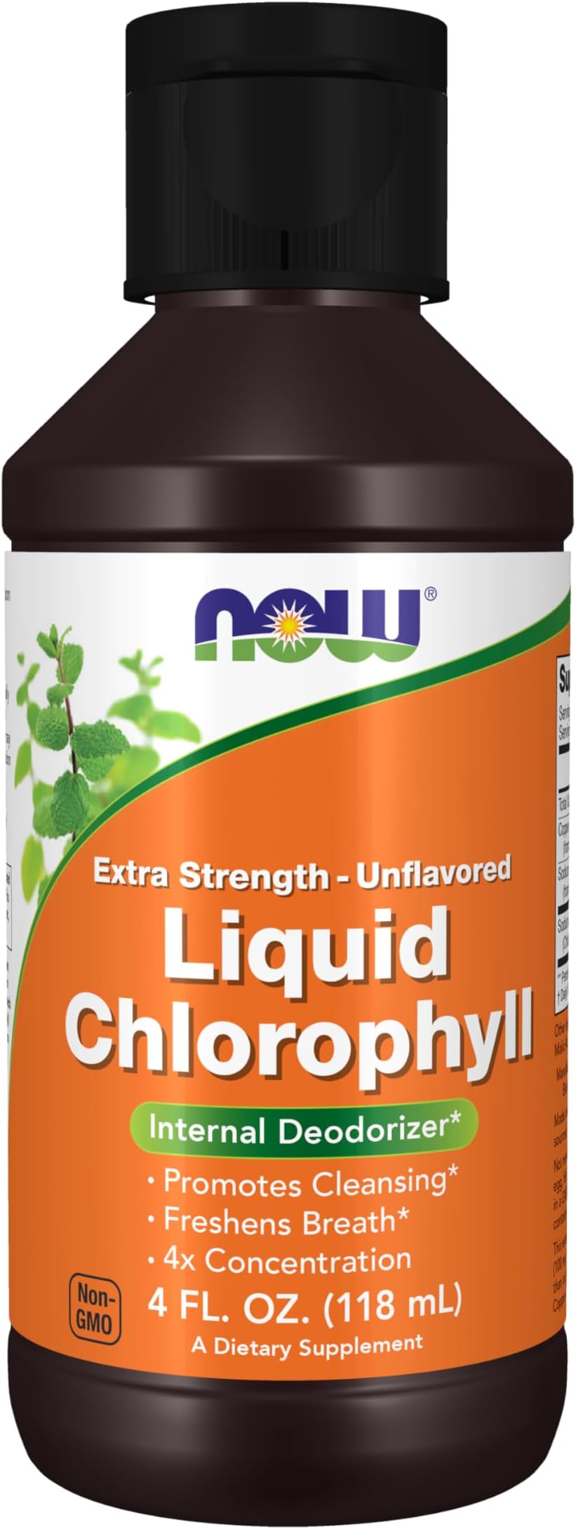Now Supplements, Extra Strength Liquid Chlorophyll, Unflavored, Internal Deodorizer*, Promotes Clean