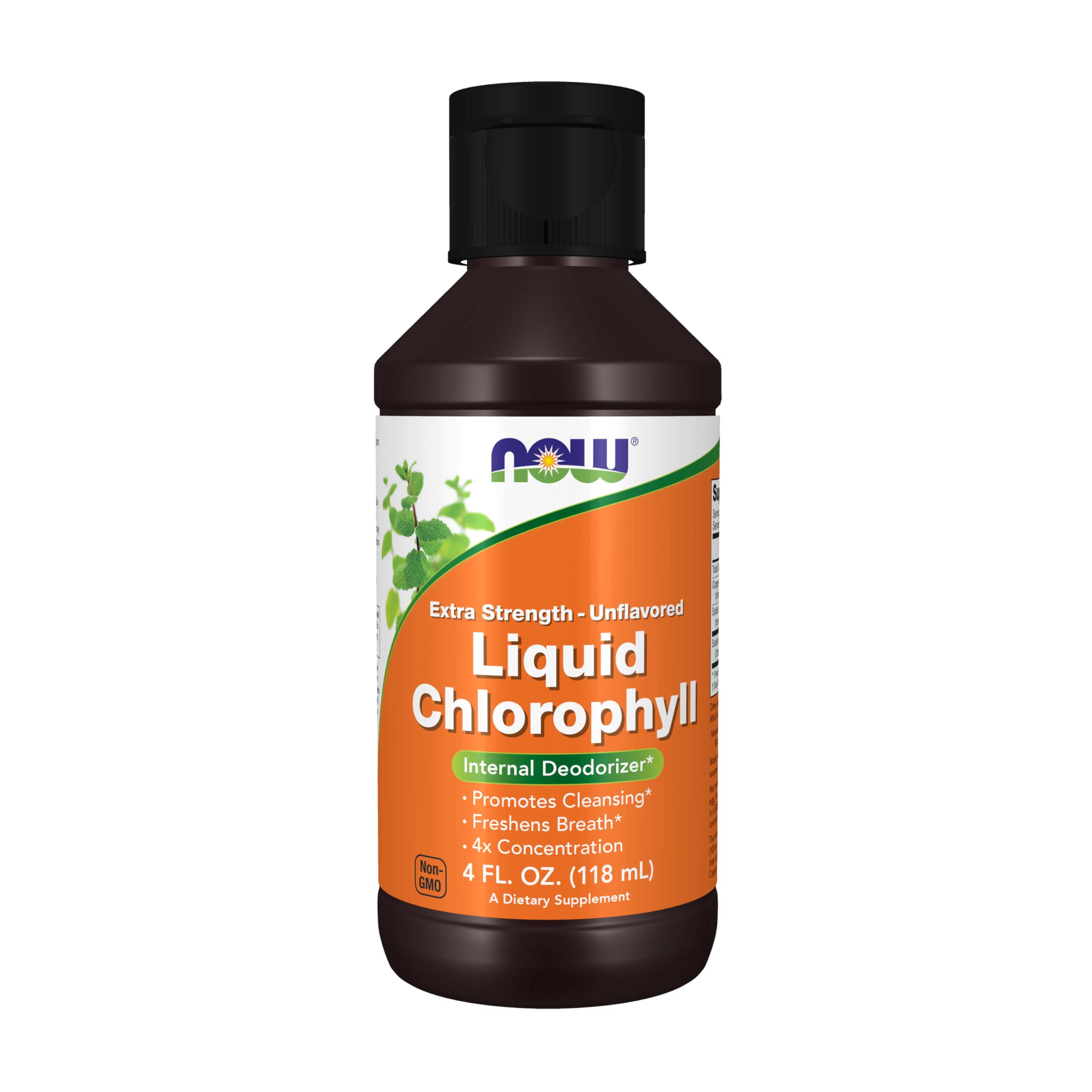 NOW Supplements, Extra Strength Liquid Chlorophyll, Unflavored, Internal Deodorizer*, Promotes Clean