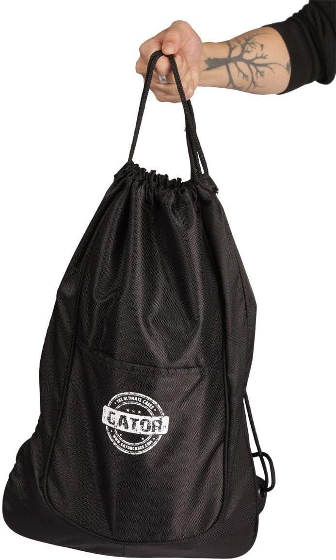 Gator Cases Rotationally Molded Polyethylene Guitar Pedal Board with Cinch Style Carry Bag; USA Made, 12.5" x 6" x 2" (G-MINI BONE)