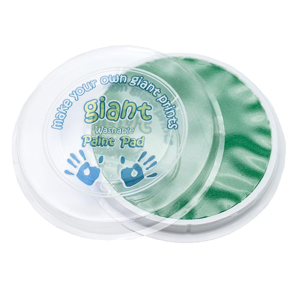Baker Ross EV939 Dark Green Giant Paint Pad - Pack of 1, For Kids Finger Painting, Ideal for Arts and Crafts Projects