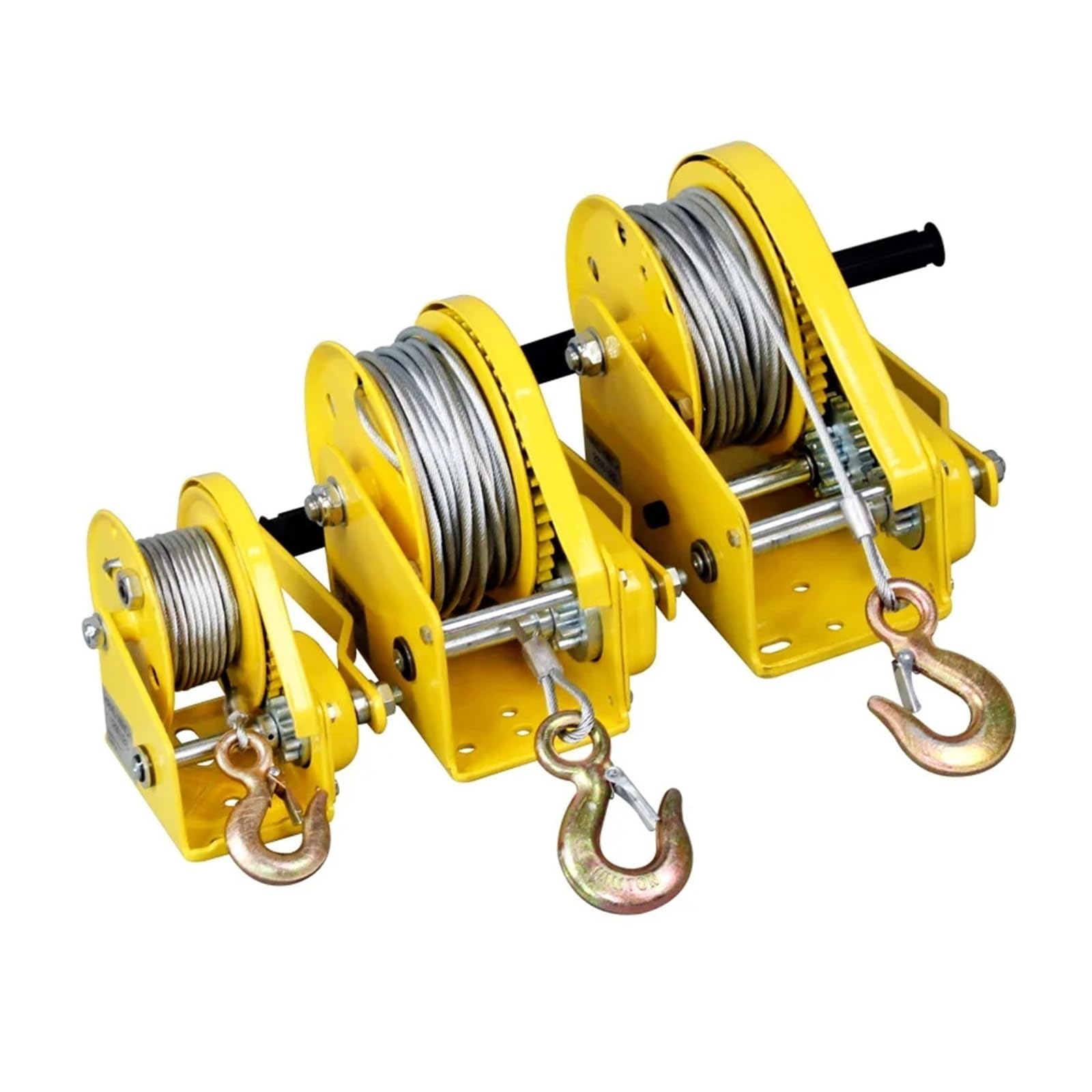 Cabrestante manual de cable acero 30 m y 1200 libras, cabrestante portátil pequeño, tracción, grúa bidireccional con autobloqueo para barco, camión, remolque