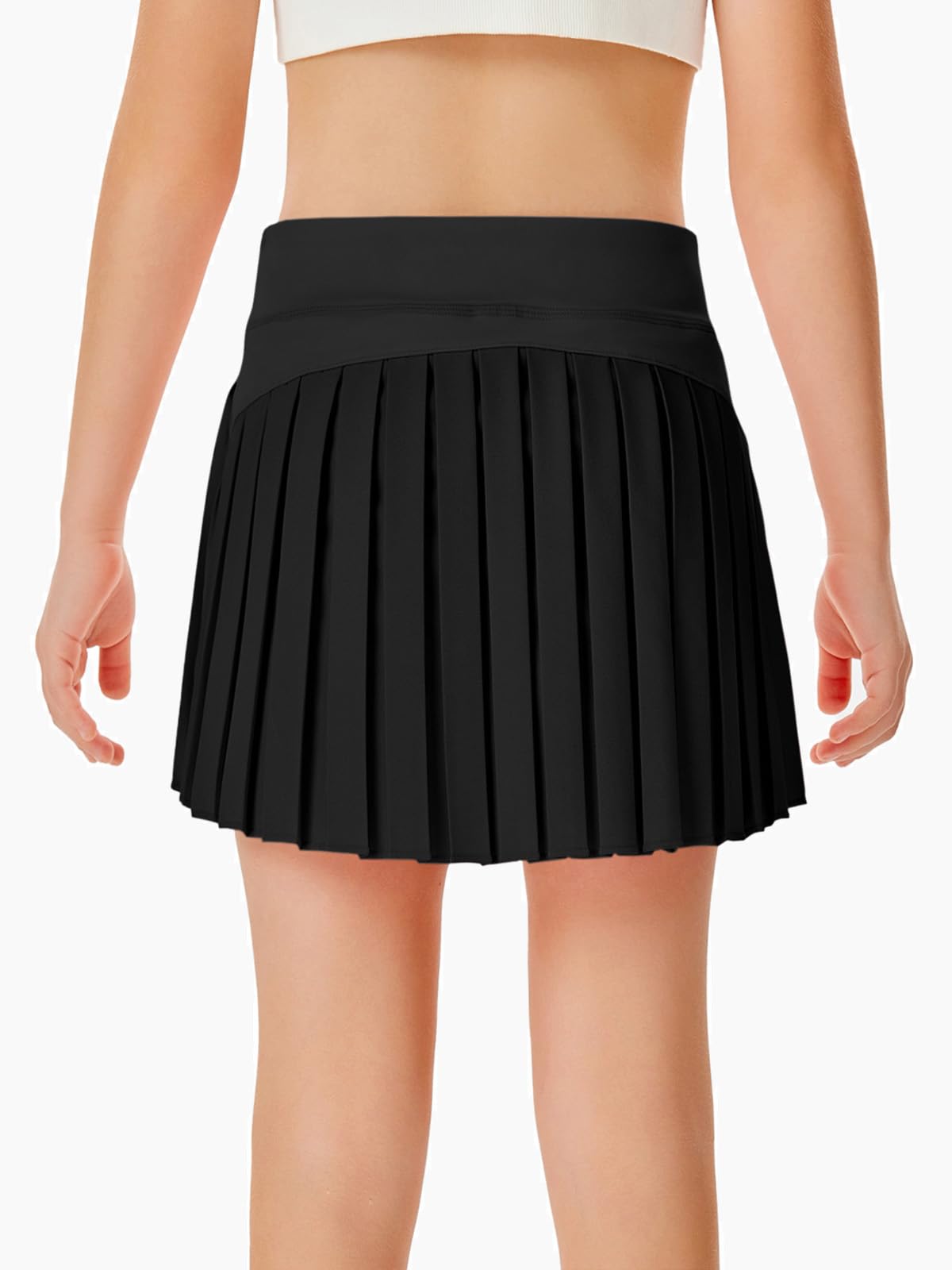 Haloumoning Faldas plisadas para niñas con pantalones cortos, falda de | Falda de tenis plisada para niñas, falda de golf, con bolsillos, falda para niñas, deporte, rendimiento