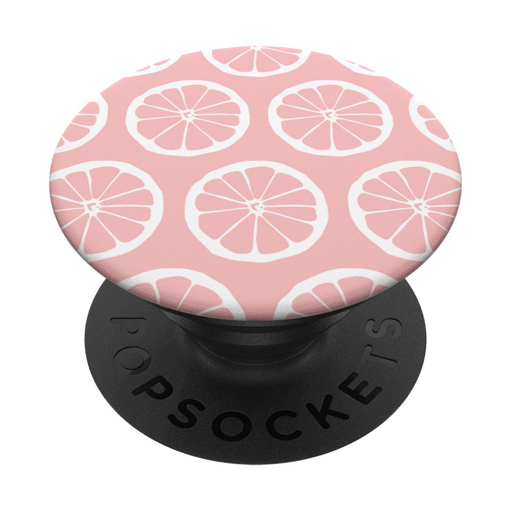Fun & Unique Lemon on Pink Pattern Art PACJ0753 PopSockets PopGrip: Swappable Grip for Phones & Tablets