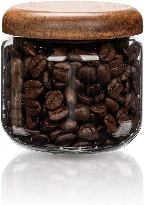 HolaJia Glass Food Storage Containers With Wooden Lids