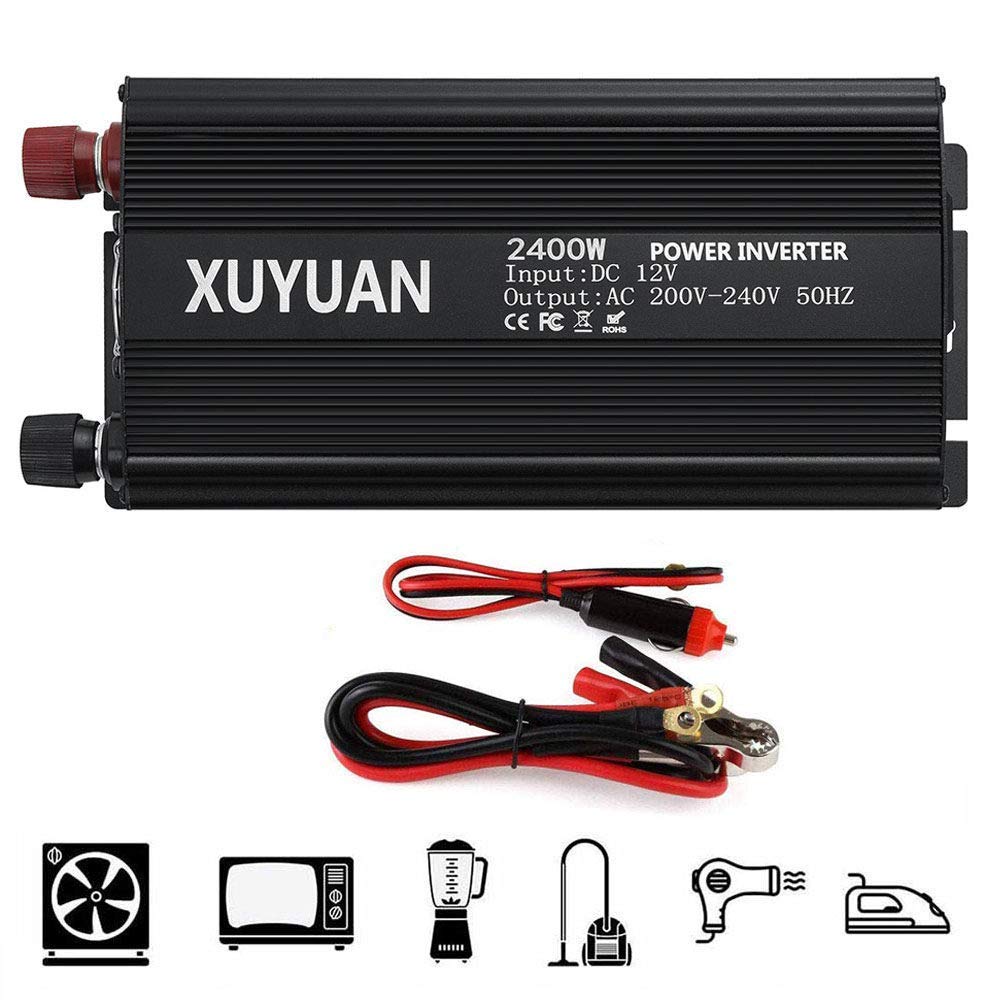 Onduleur de voiture 2400W à onde pure pour le camping et les voyages en famille