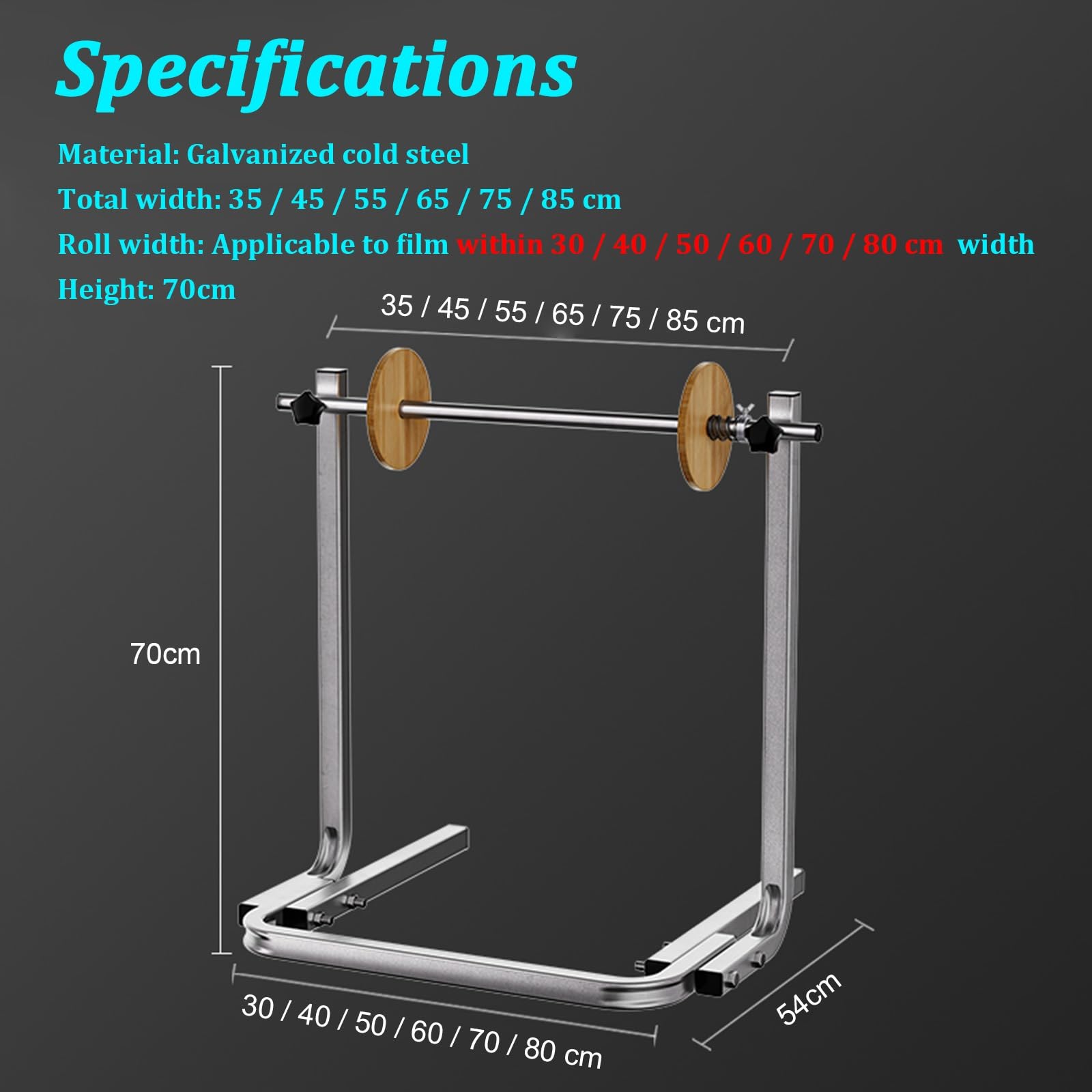 Rack per imballaggi pesanti per l'erogazione efficiente di pluriball e cotone perlato, ideale per l'organizzazione di forniture di spedizione e imballaggio di e-commerce
