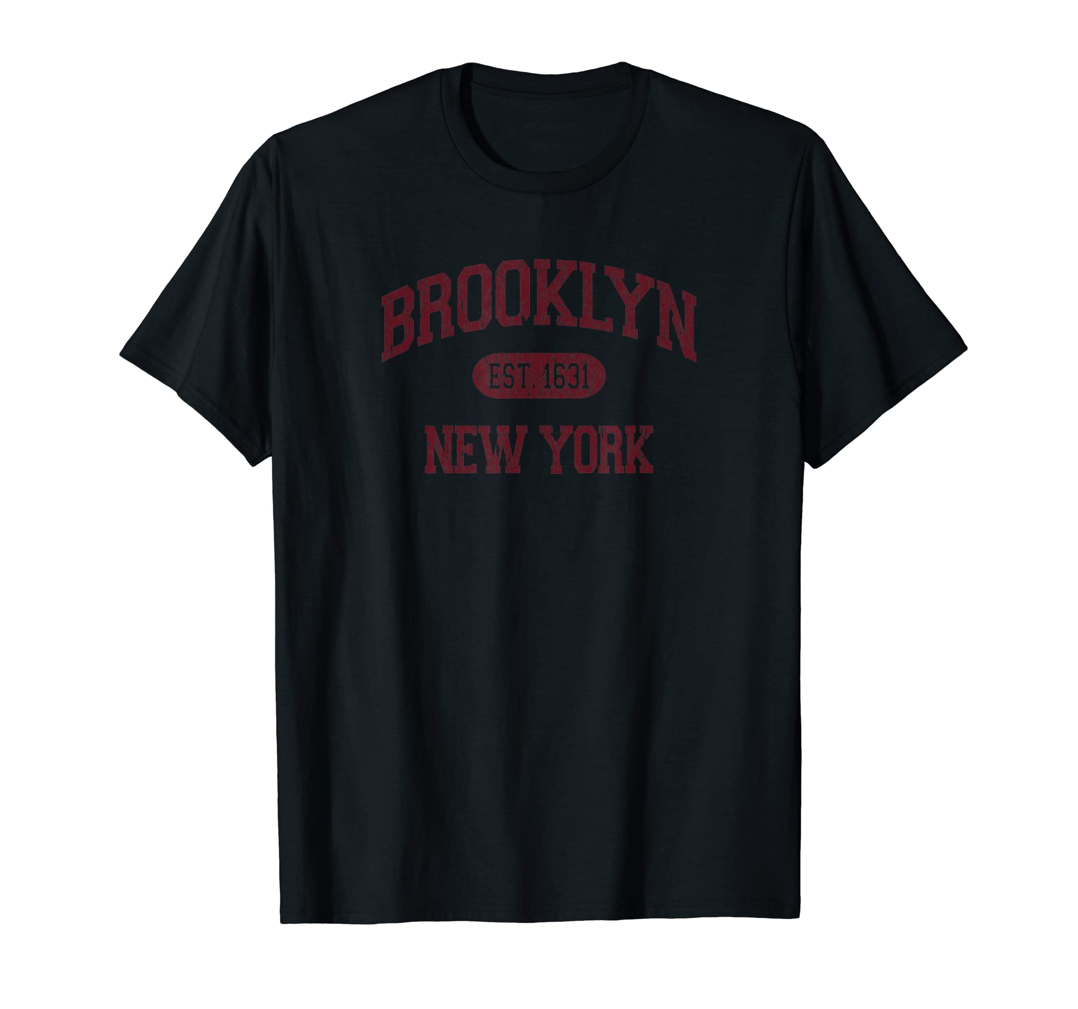 Brooklyn NY Arch Distressed, Retro Print T-Shirt