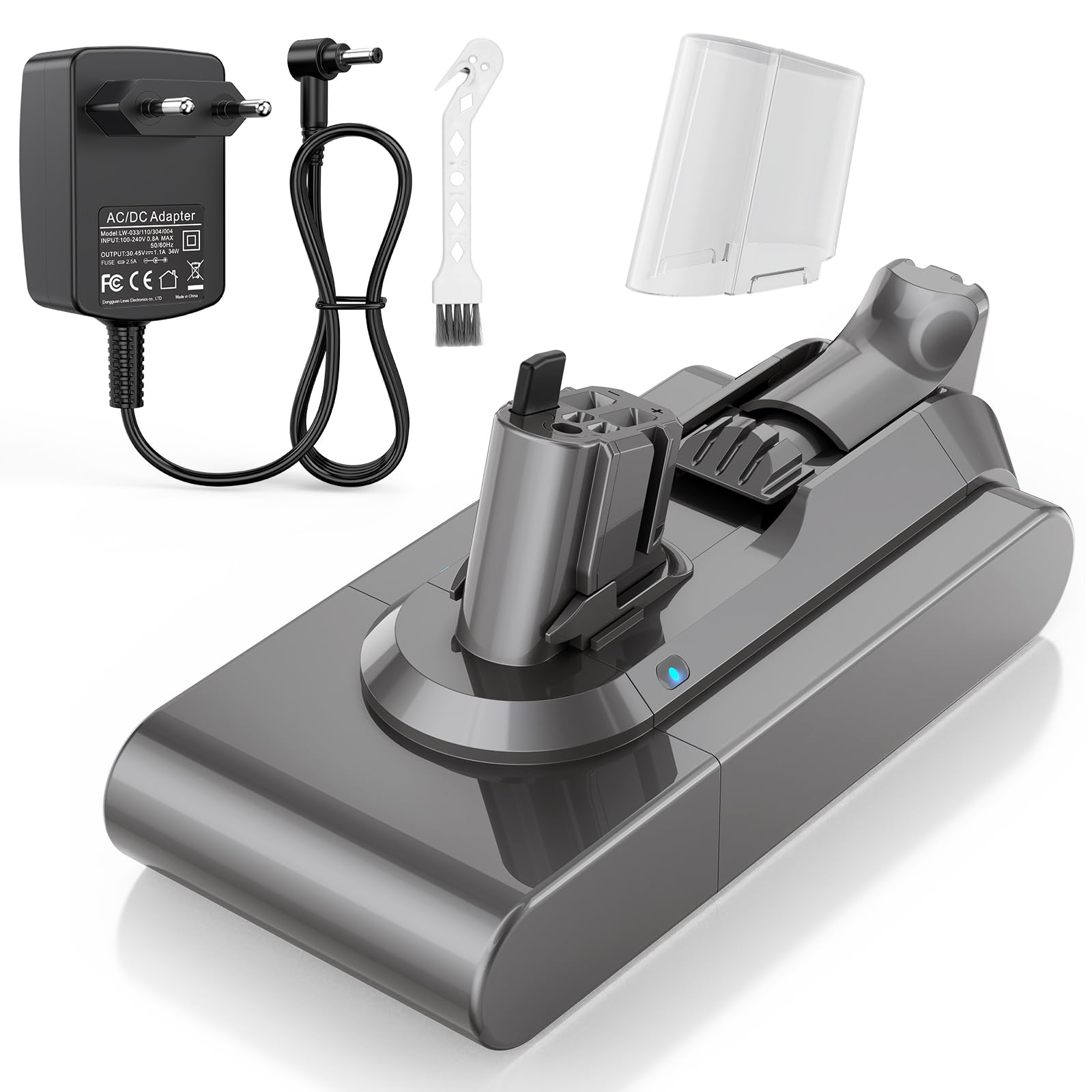 Klickstil SV15 3900mAh V11 Batteria per Dyson con caricabatterie, ASUNCELL Batteria di ricambio per V11 Torque Drive Outsize Absolute Extra V15 Detect Absolute Extra SV15 SV16 SV22 Aspirapolvere