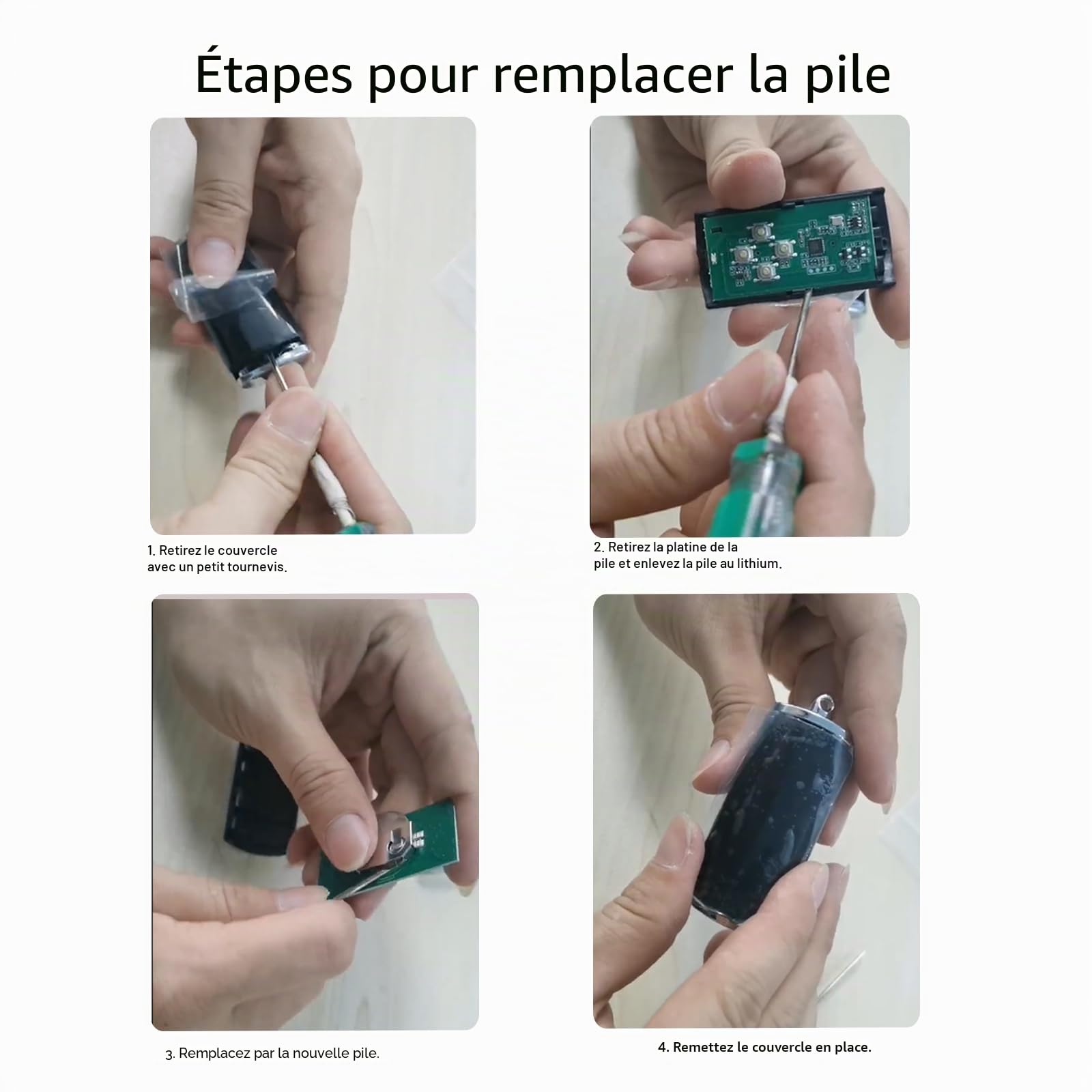 868,3 MHz Ouvreur de porte de garage pour émetteur manuel BS, télécommande de rechange pour porte de garage compatible HSE-4-868-BS, HSE2-868-BS, HS4-868-BS, HS1-868-BS, HSS4-868-BS, HSP4-868-BS, 2