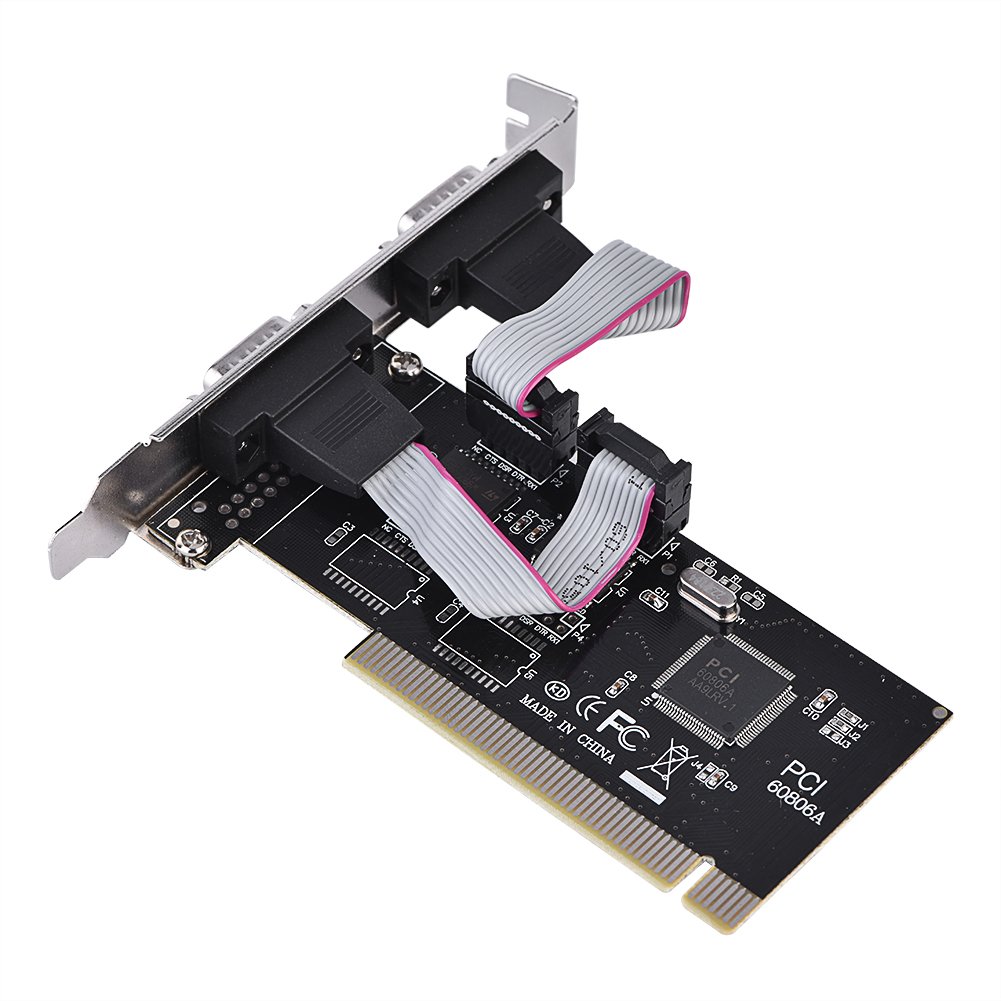 Richer-R PCI-E Carte Adaptateur, Carte Controleur PCI Express (PCI-E) vers 2 Ports DB9 RS232 RS-232 Supporte Le système d'exploitation Windows 2000/2003 / XP