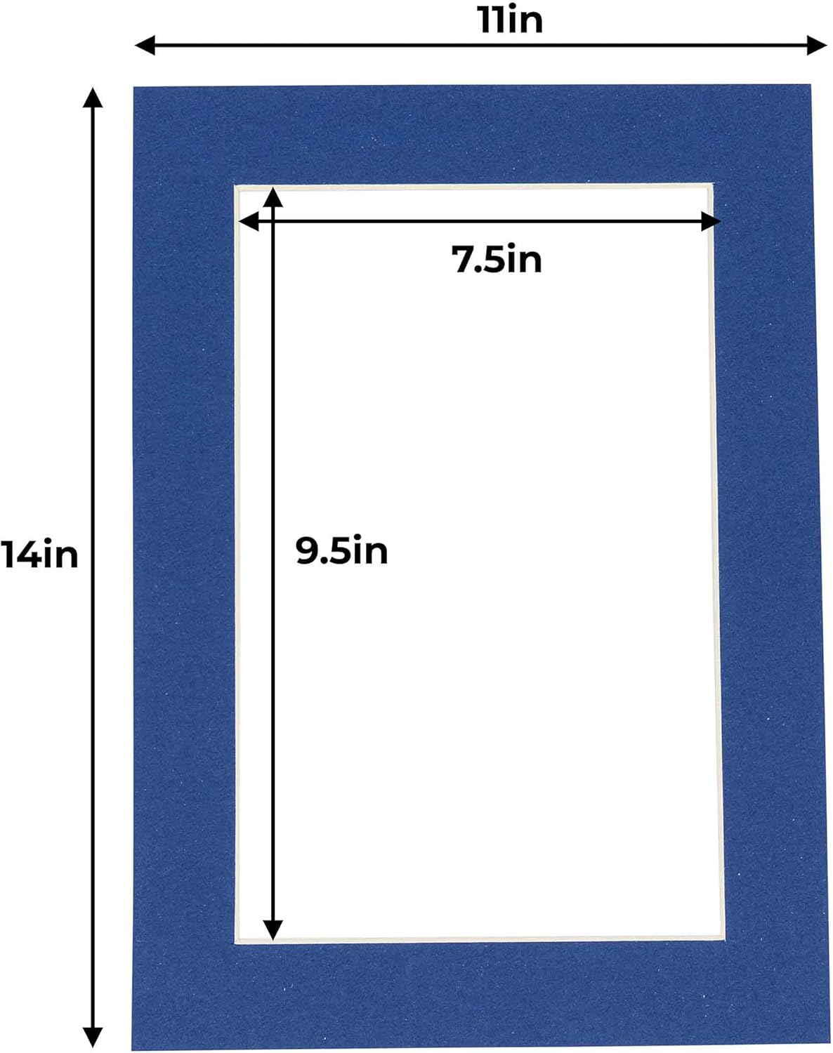 Poster Palooza 11x14 Mat for 8x10 Photo - Precut Bottle Blue Picture Matboard for Frames Measuring 11 x 14 Inches - Bevel Cut Matte to Display Art Measuring 8 x 10 Inches - Acid Free Pack of TEN MATS