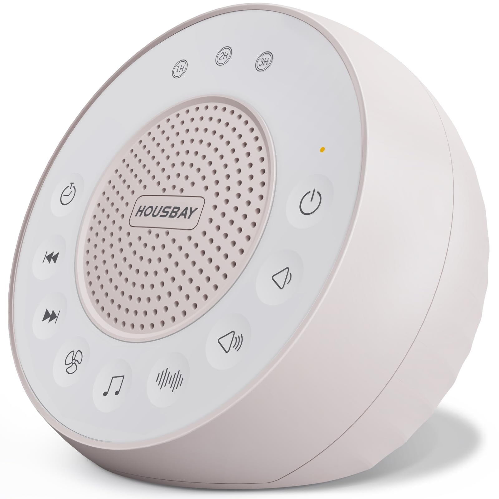 Housbay - Weißes Rauschgerät mit 31 Hi-Fi-beruhigenden Sounds, 5 W Hochleistungs-Lautsprecher, einfache Lautstärkeregelung, Schlaf-Timer, Sound-Maschine für Baby, Kinder