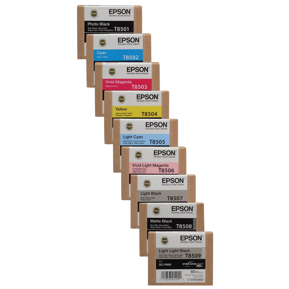 Amazon.com: Epson T850 Ultrachrome HD Ink Bundle for SureColor