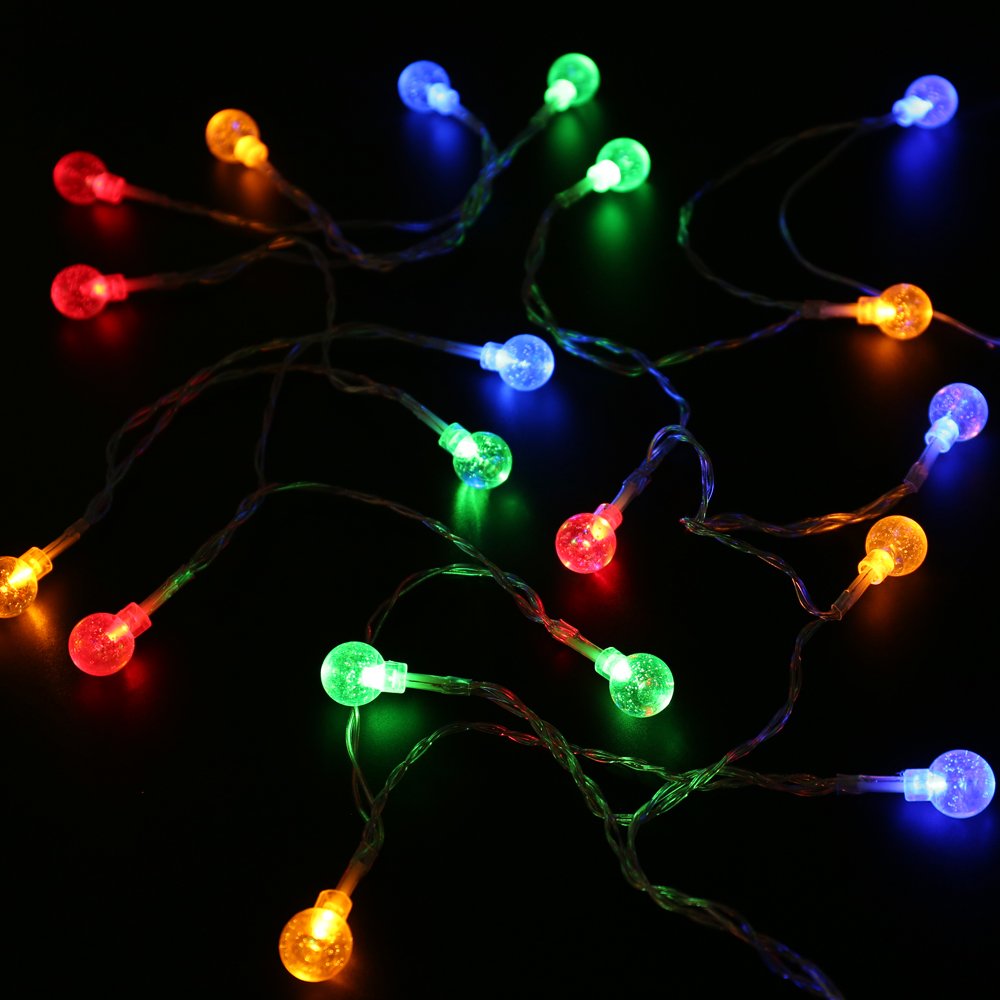 Hanclled Globe-Multicolor Globe Fairy String Lights 3M 20Led Mini Ball Led String Lights Usb Powered Multicolor Fairy Lights For Party Festival Christmas Indoor Outdoor Decoration Lighting [Multicolor]
